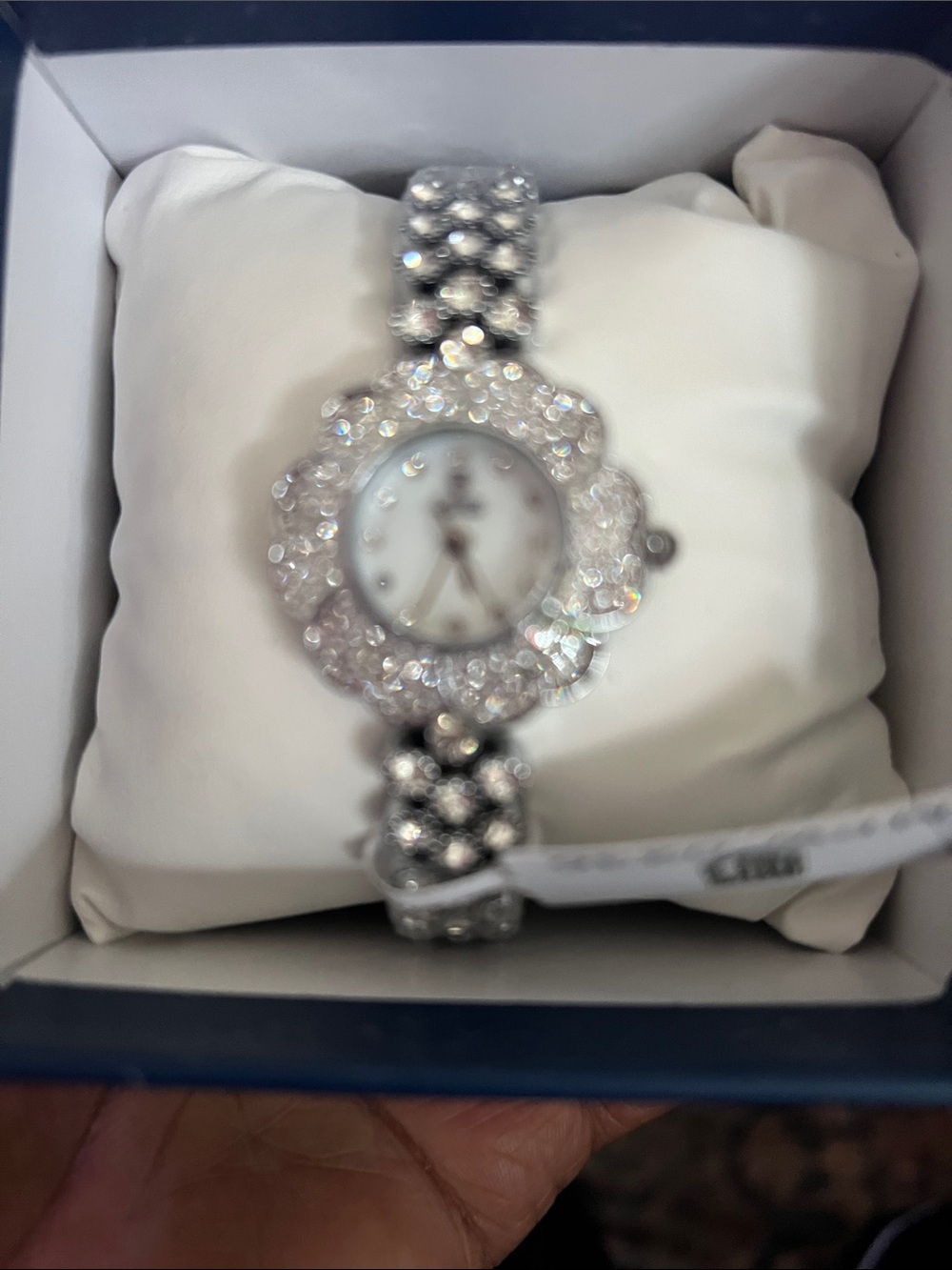 Crystal Accent Silver Women's Bracelet Watch